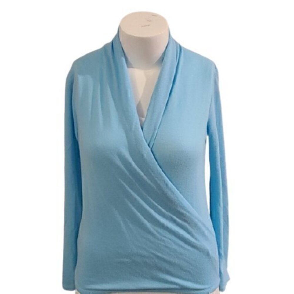 [Loft] Blue Wrap Sweater - Size S